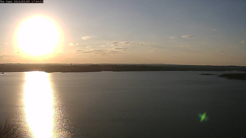 Lake Travis webcam, February 5, 2016 4:40 PM CT