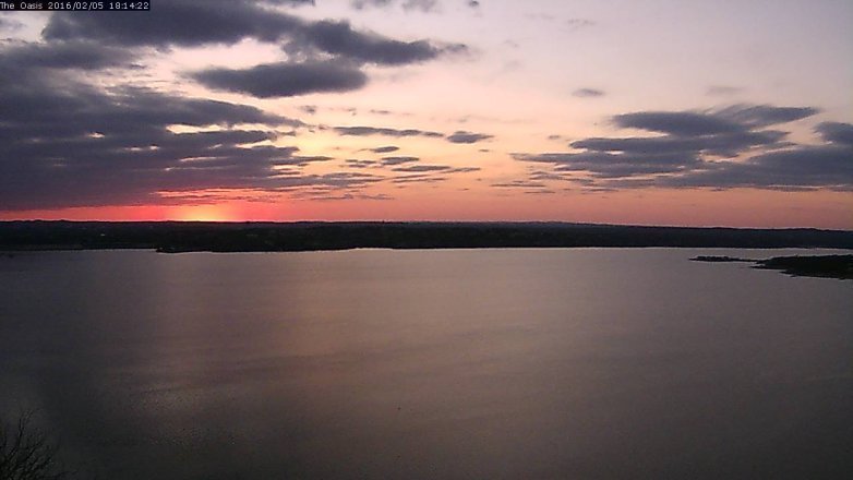 Lake Travis webcam, February 5, 2016 5:20 PM CT
