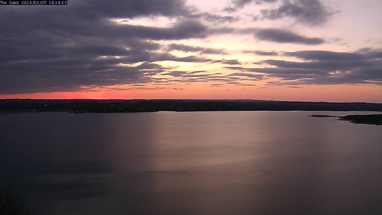 Lake Travis webcam, February 5, 2016 5:25 PM CT