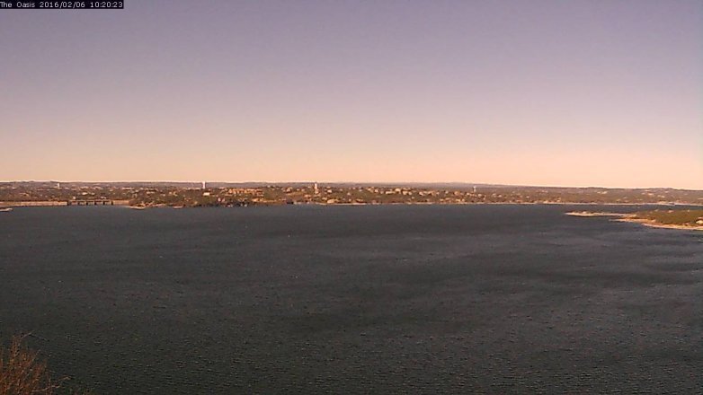 Lake Travis webcam, February 6, 2016 9:25 AM CT