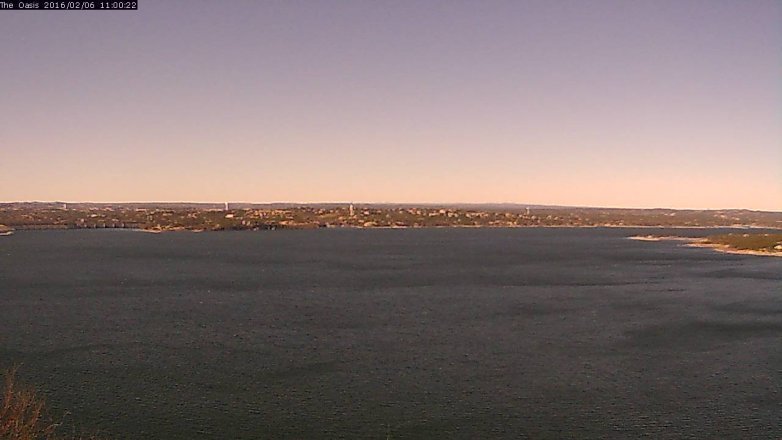 Lake Travis webcam, February 6, 2016 10:05 AM CT