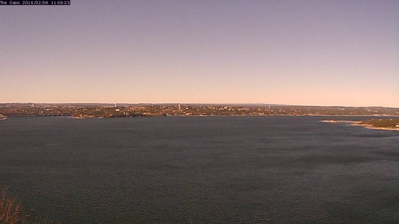 Lake Travis webcam, February 6, 2016 10:10 AM CT