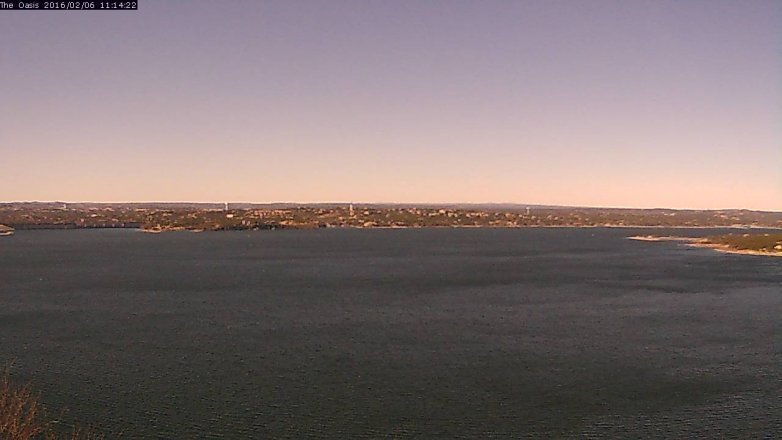 Lake Travis webcam, February 6, 2016 10:20 AM CT
