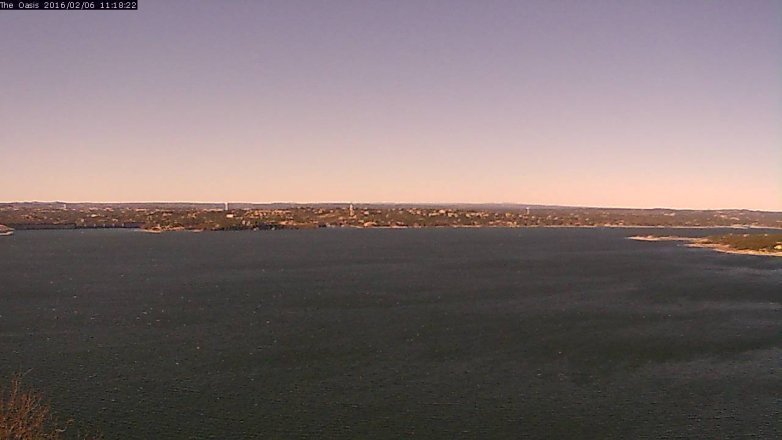 Lake Travis webcam, February 6, 2016 10:25 AM CT