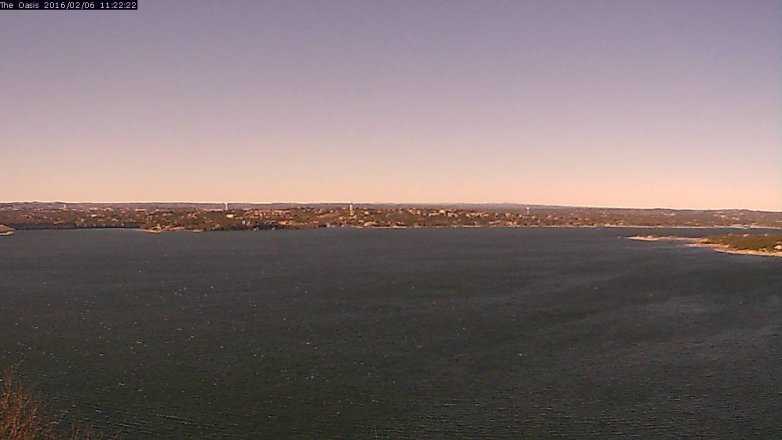 Lake Travis webcam, February 6, 2016 10:30 AM CT