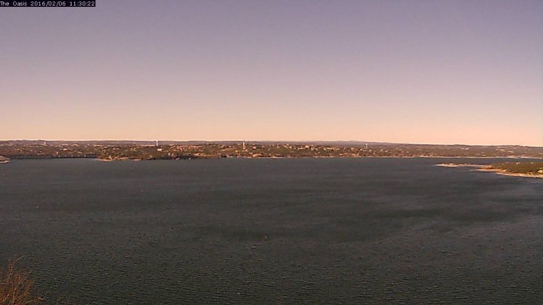 Lake Travis webcam, February 6, 2016 10:35 AM CT