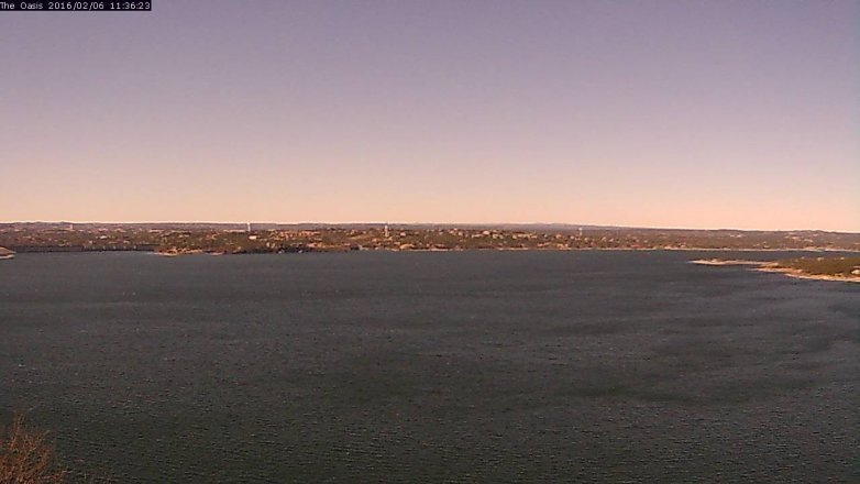 Lake Travis webcam, February 6, 2016 10:40 AM CT
