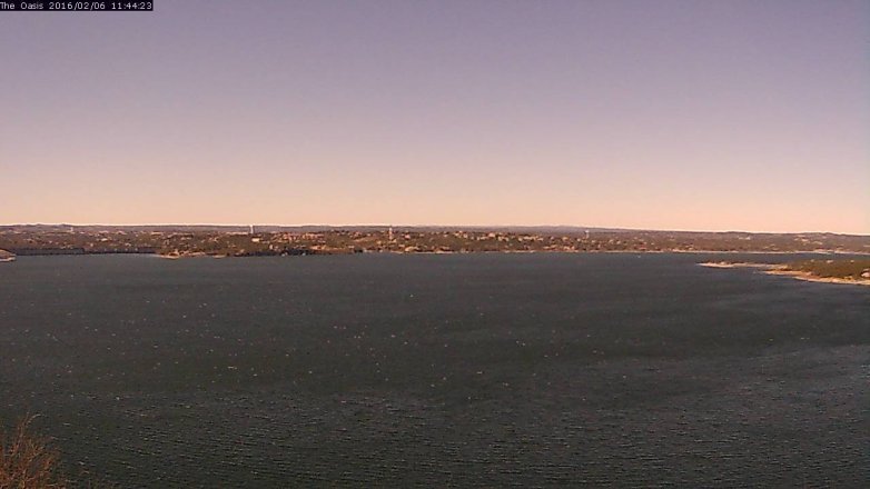 Lake Travis webcam, February 6, 2016 10:50 AM CT