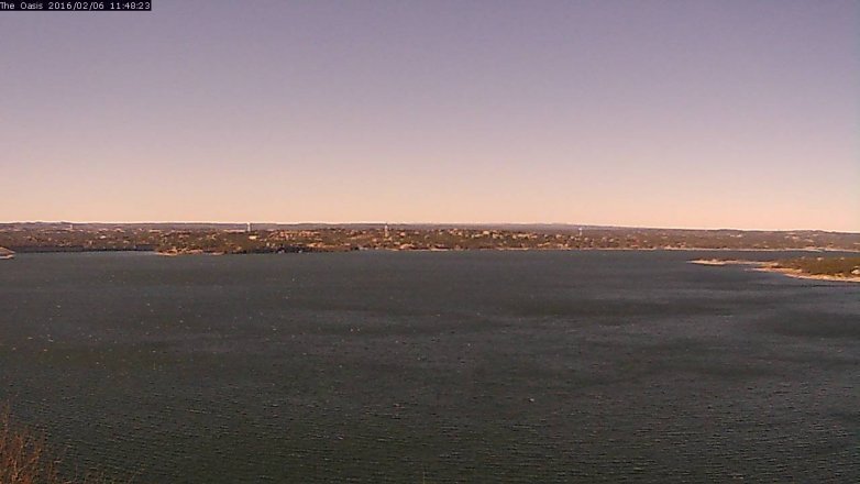 Lake Travis webcam, February 6, 2016 10:55 AM CT