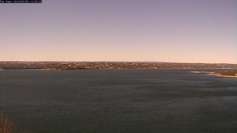 Lake Travis webcam, February 6, 2016 11:00 AM CT