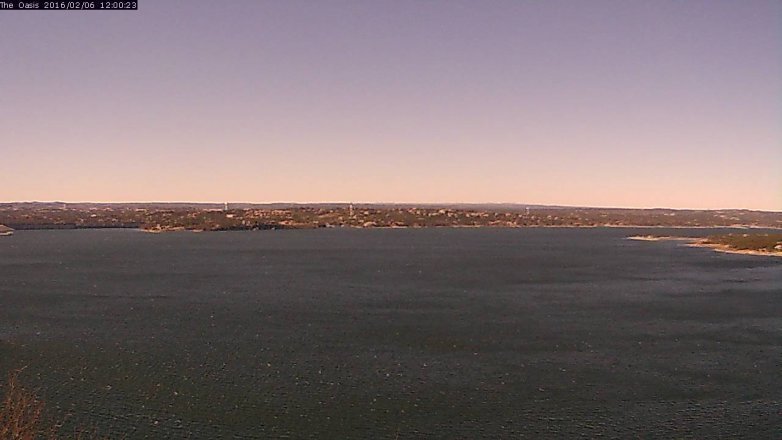 Lake Travis webcam, February 6, 2016 11:05 AM CT