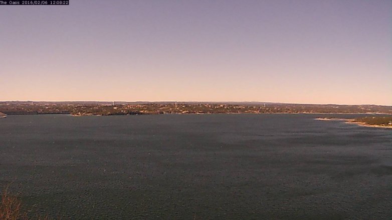 Lake Travis webcam, February 6, 2016 11:15 AM CT