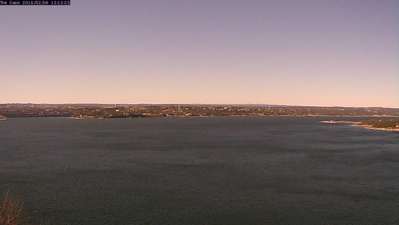 Lake Travis webcam, February 6, 2016 11:20 AM CT