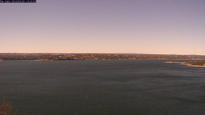 Lake Travis webcam, February 6, 2016 11:25 AM CT