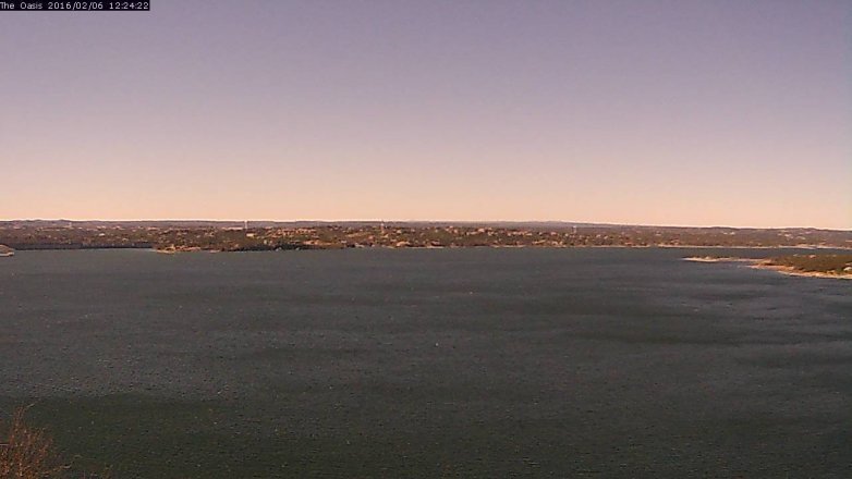 Lake Travis webcam, February 6, 2016 11:30 AM CT