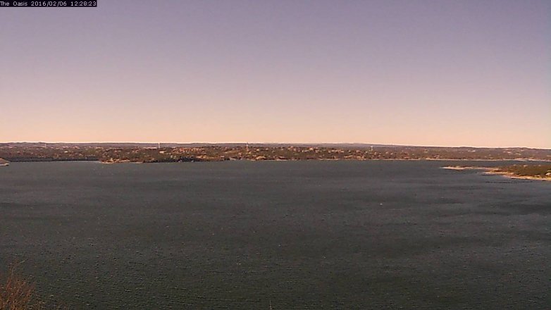 Lake Travis webcam, February 6, 2016 11:35 AM CT