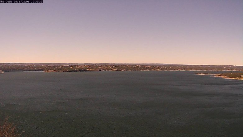 Lake Travis webcam, February 6, 2016 11:45 AM CT