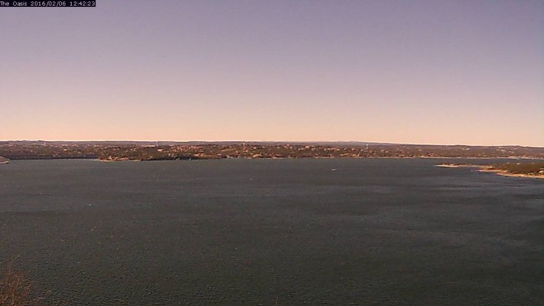 Lake Travis webcam, February 6, 2016 11:50 AM CT