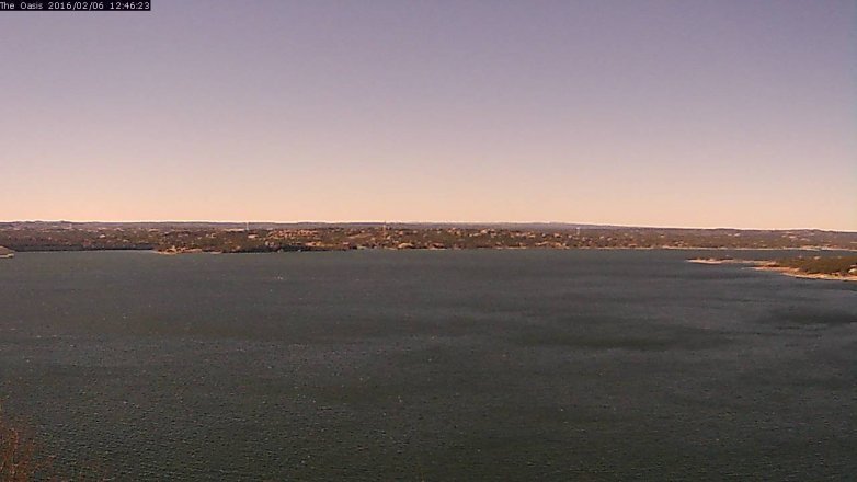 Lake Travis webcam, February 6, 2016 11:55 AM CT