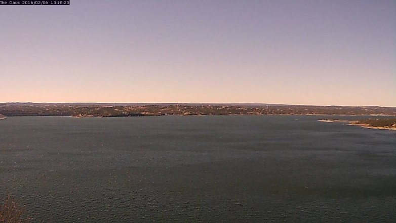 Lake Travis webcam, February 6, 2016 12:25 PM CT