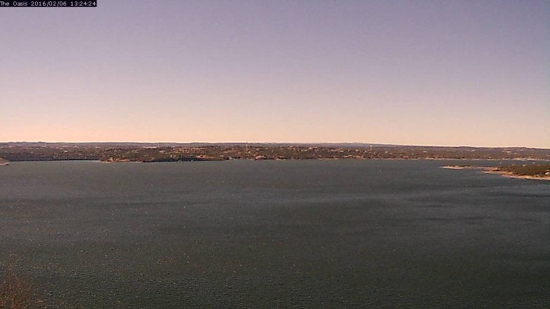 Lake Travis webcam, February 6, 2016 12:30 PM CT