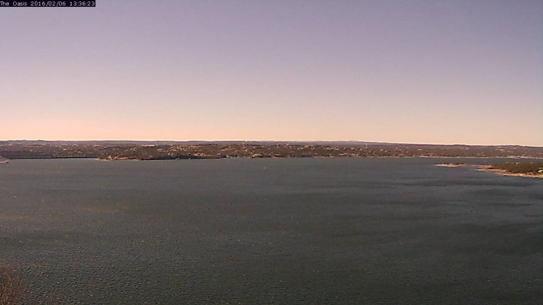 Lake Travis webcam, February 6, 2016 12:45 PM CT
