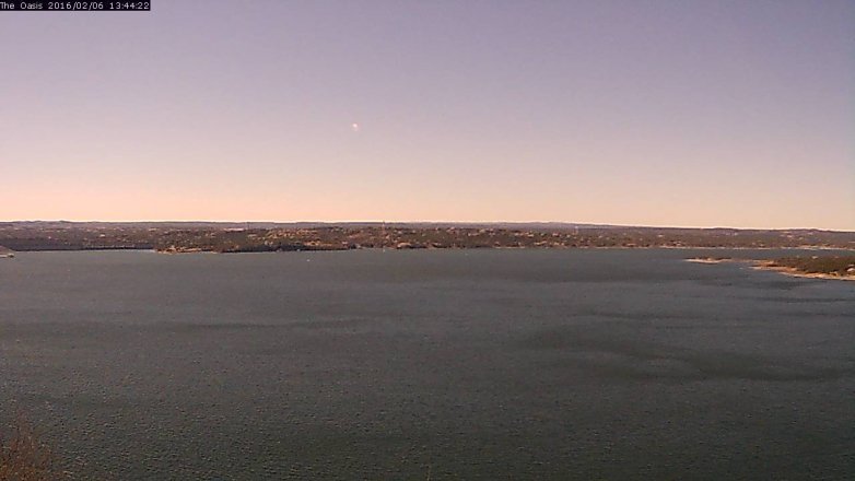 Lake Travis webcam, February 6, 2016 12:50 PM CT