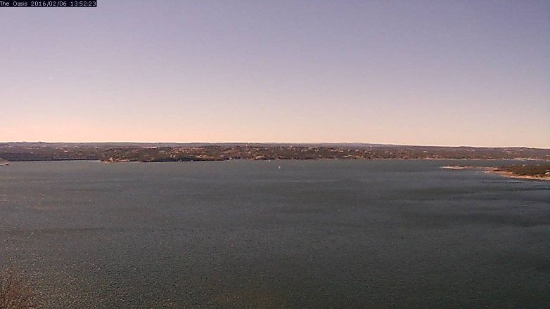 Lake Travis webcam, February 6, 2016 1:00 PM CT