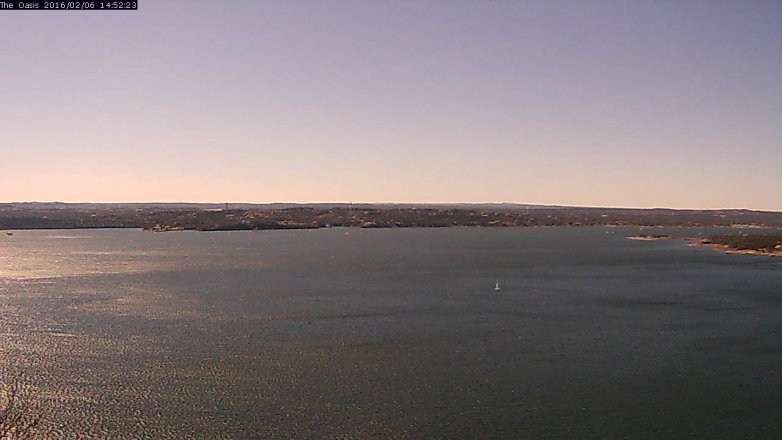 Lake Travis webcam, February 6, 2016 2:00 PM CT