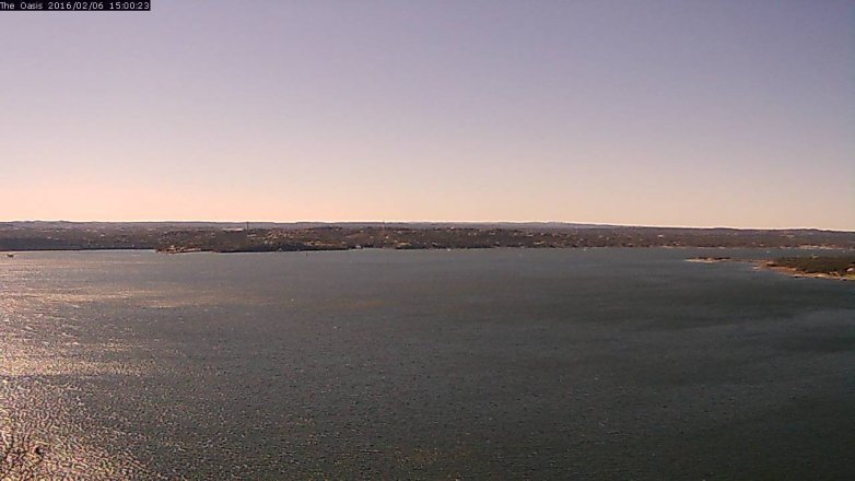 Lake Travis webcam, February 6, 2016 2:05 PM CT