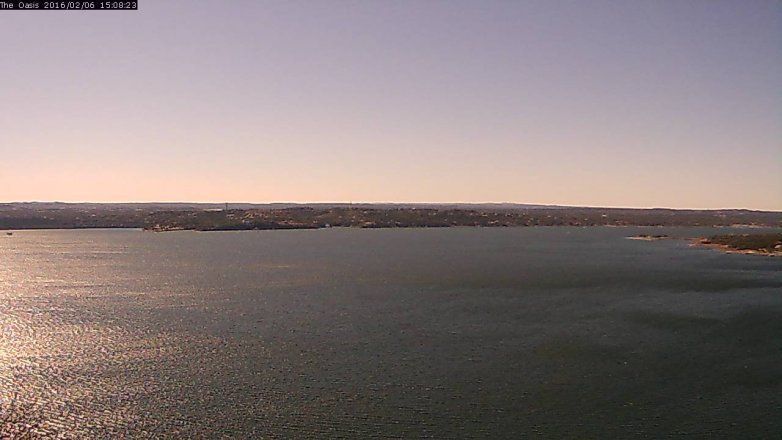 Lake Travis webcam, February 6, 2016 2:15 PM CT