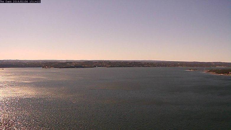 Lake Travis webcam, February 6, 2016 2:20 PM CT