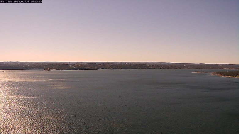 Lake Travis webcam, February 6, 2016 2:30 PM CT