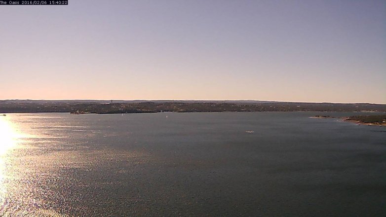 Lake Travis webcam, February 6, 2016 2:45 PM CT
