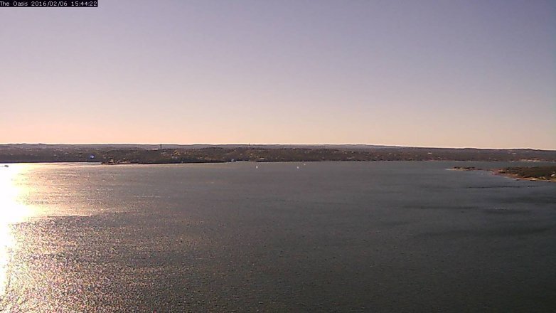Lake Travis webcam, February 6, 2016 2:50 PM CT