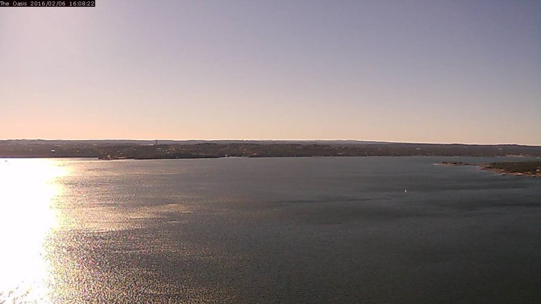 Lake Travis webcam, February 6, 2016 3:15 PM CT