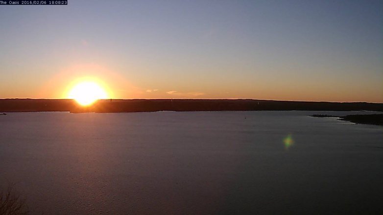 Lake Travis webcam, February 6, 2016 5:15 PM CT