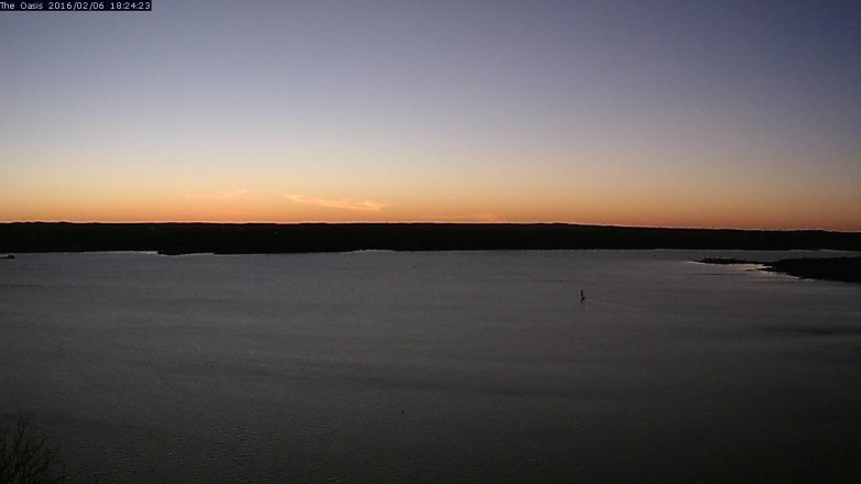Lake Travis webcam, February 6, 2016 5:30 PM CT