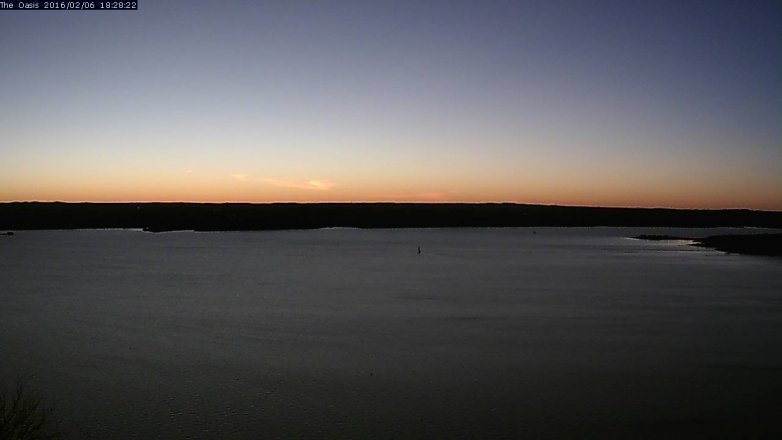 Lake Travis webcam, February 6, 2016 5:35 PM CT