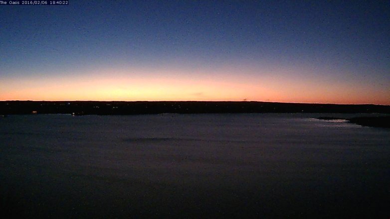 Lake Travis webcam, February 6, 2016 5:45 PM CT