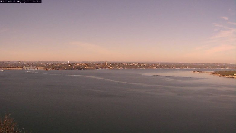 Lake Travis webcam, February 7, 2016 9:15 AM CT