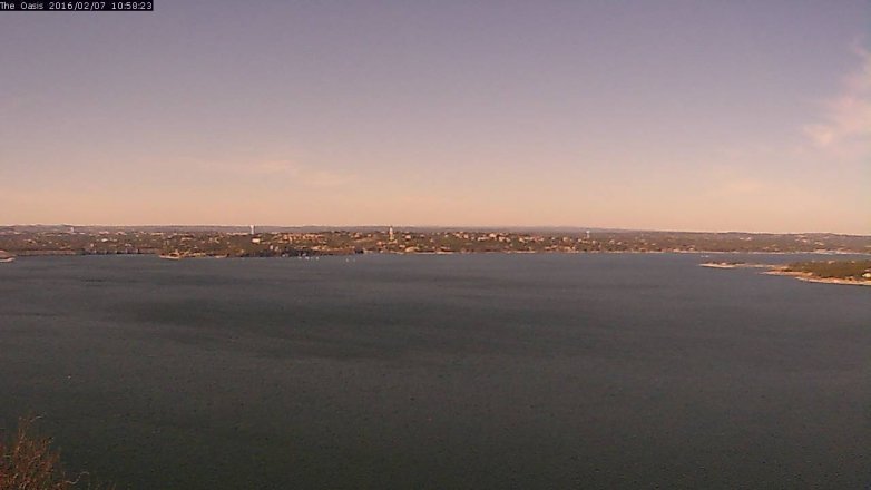 Lake Travis webcam, February 7, 2016 10:05 AM CT