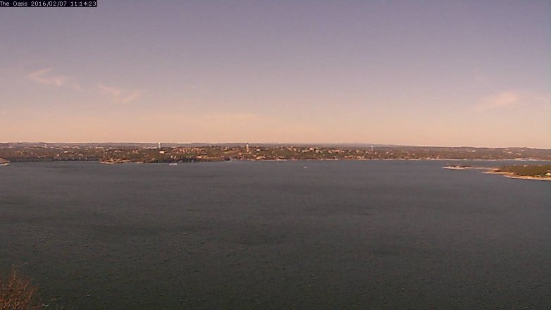 Lake Travis webcam, February 7, 2016 10:20 AM CT