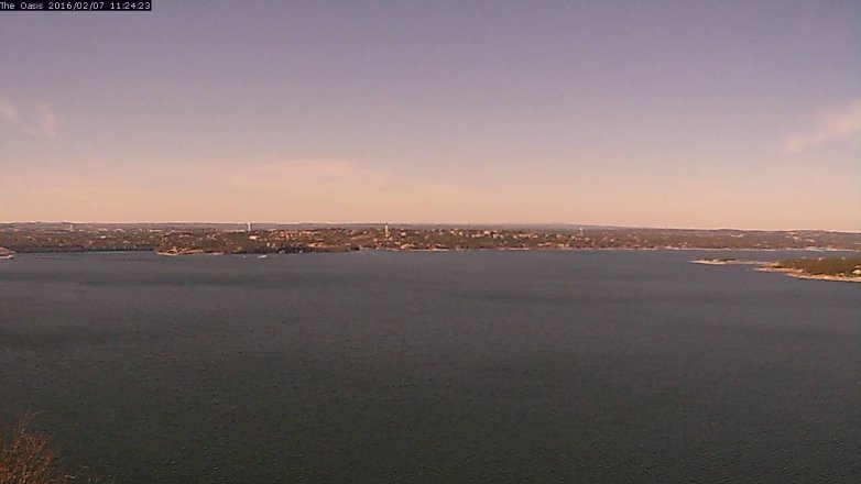 Lake Travis webcam, February 7, 2016 10:30 AM CT