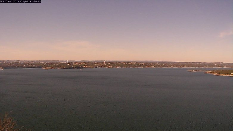 Lake Travis webcam, February 7, 2016 10:35 AM CT
