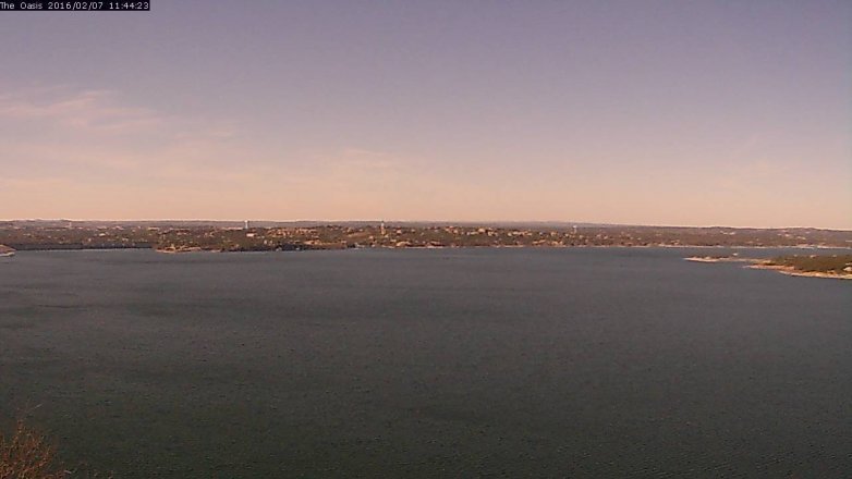 Lake Travis webcam, February 7, 2016 10:50 AM CT