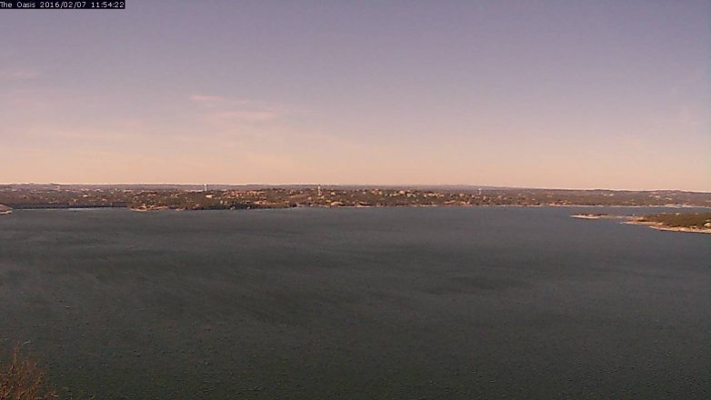 Lake Travis webcam, February 7, 2016 11:00 AM CT
