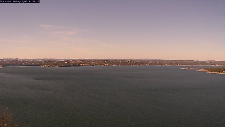 Lake Travis webcam, February 7, 2016 11:05 AM CT