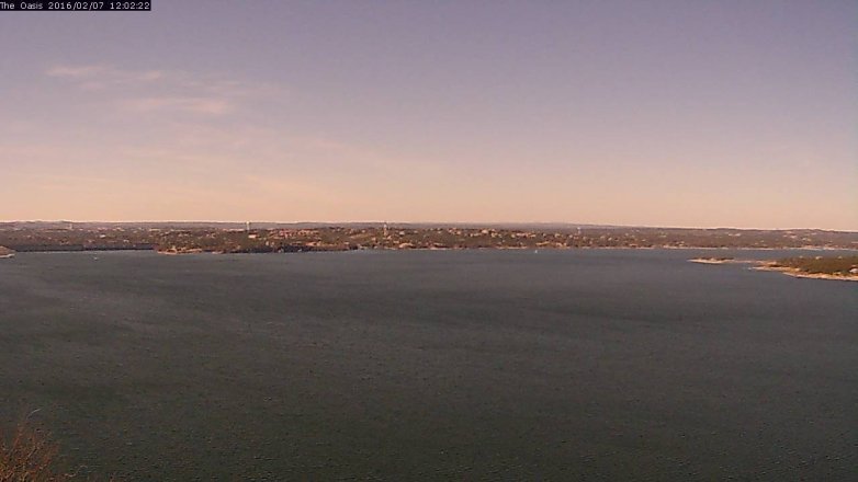 Lake Travis webcam, February 7, 2016 11:10 AM CT