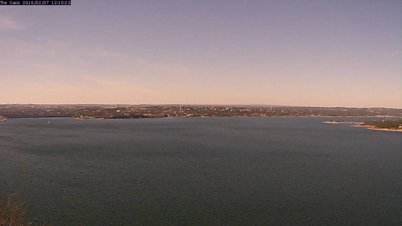 Lake Travis webcam, February 7, 2016 11:15 AM CT